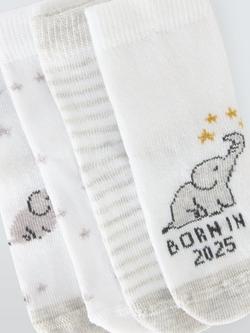 John Lewis Baby Born in 2025 Organic Cotton Socks - view 2, Multi