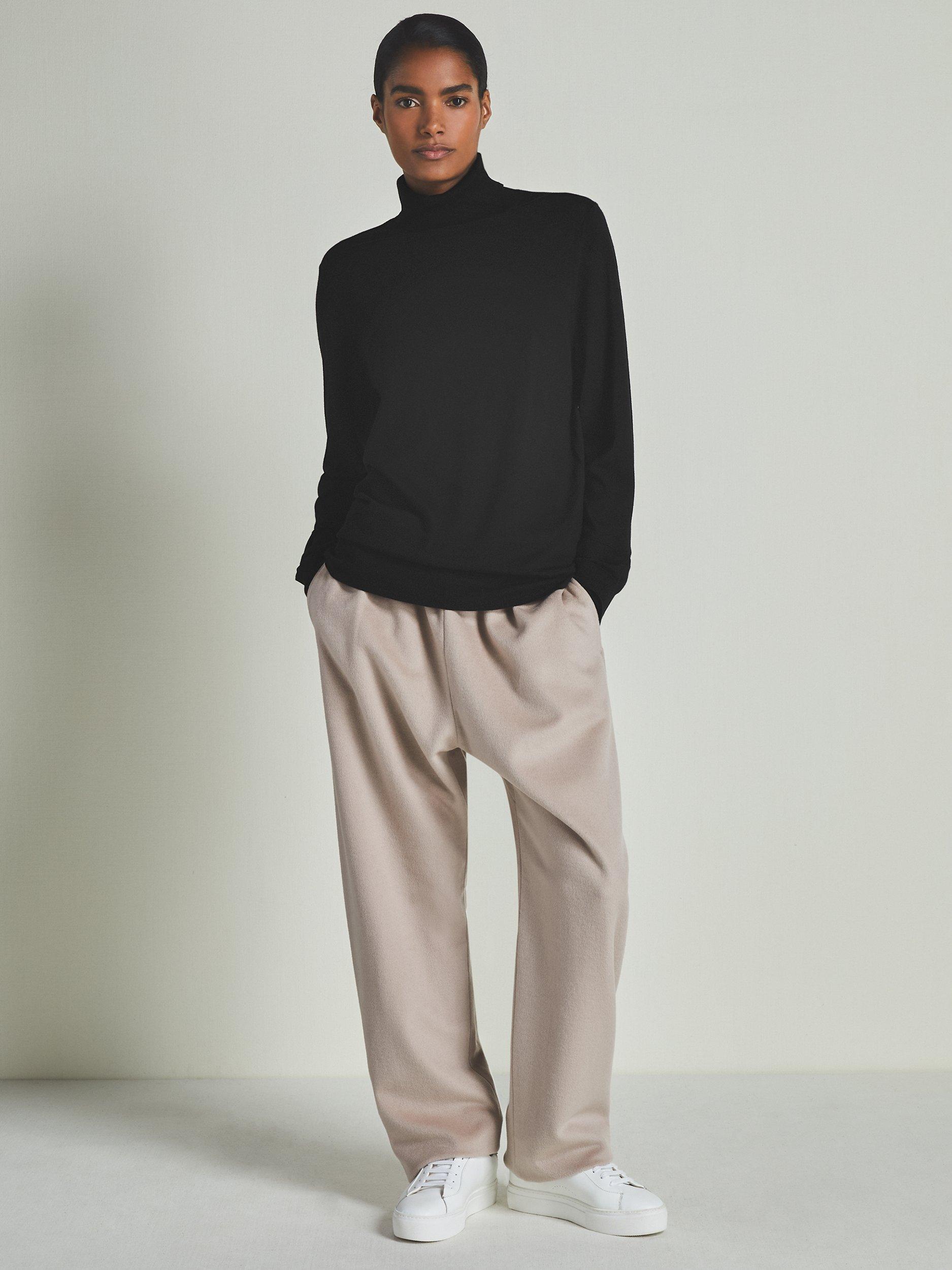 Reiss Harlie Wool Roll Neck Jumper, Black