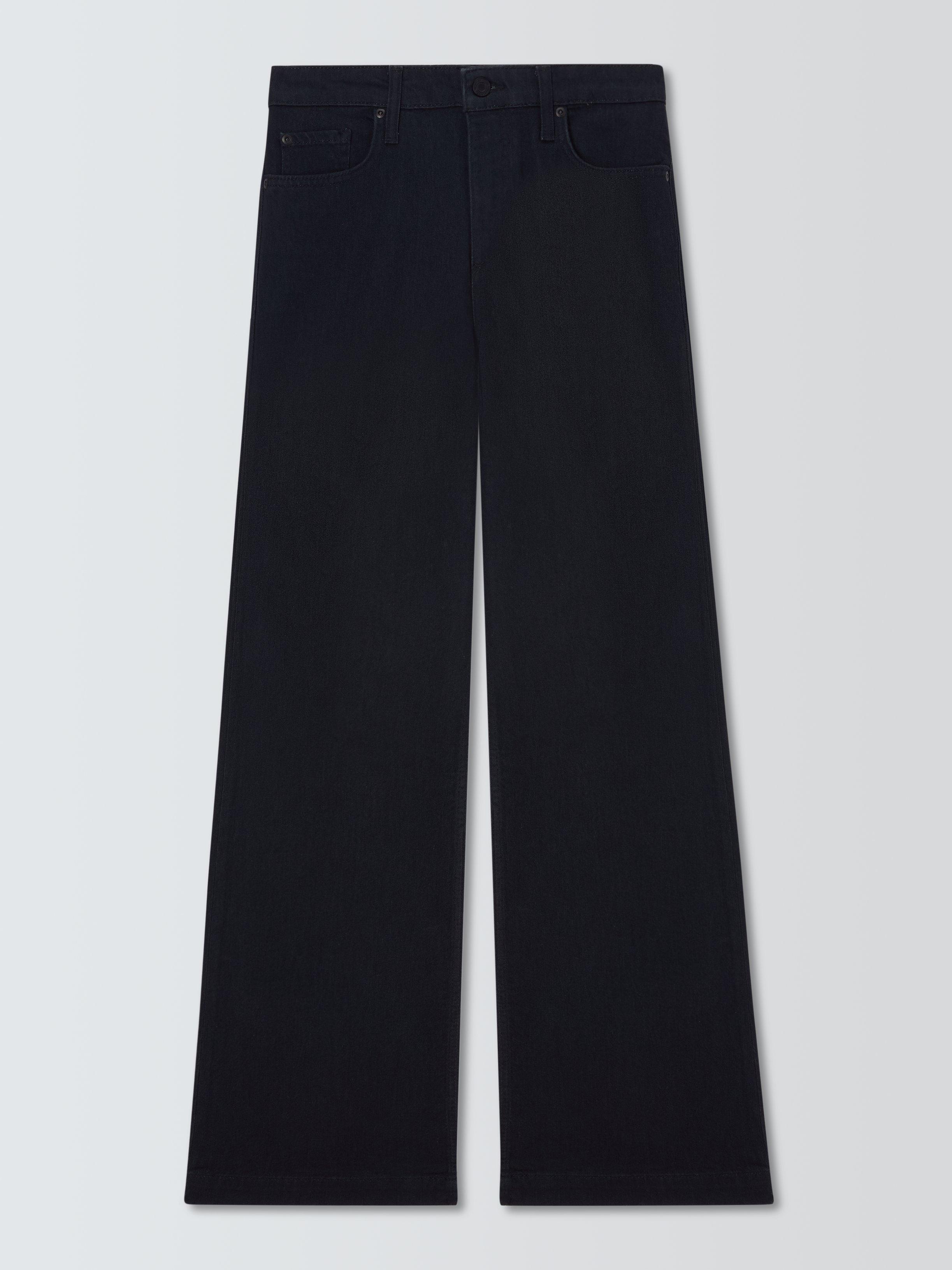 Product image 4 of 7, which shows John Lewis High Waist Wide Leg Jeans, Black Wash, 8