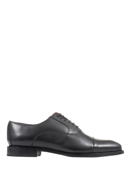 Jones Bootmaker Matthew Wide Fit Leather Oxford Shoes, Black
