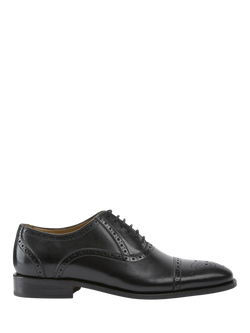Jones Bootmaker Maynard Leather Brogue Detailed Oxford Shoes, Black
