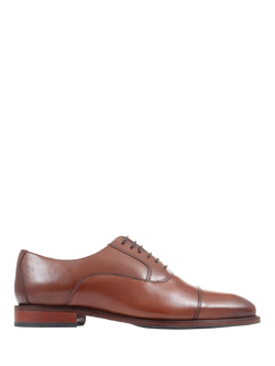 Jones Bootmaker Matthew Wide Fit Leather Oxford Shoes, Chestnut