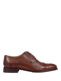 Jones Bootmaker Maynard Leather Brogue Detailed Oxford Shoes, Chestnut