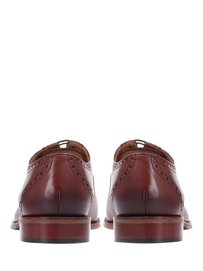 Product image 4 of 7, which shows Jones Bootmaker Maynard Leather Brogue Detailed Oxford Shoes, Chestnut, 6