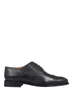 Jones Bootmaker Mercer Wide Fit Leather Oxford Shoes, Black, Black