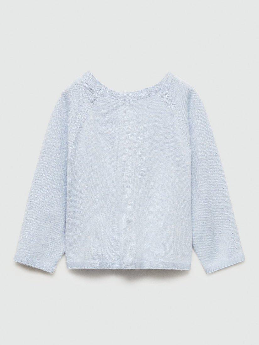 Mango Baby Hugo Jumper, Lt-pastel Blue, 0-1 months