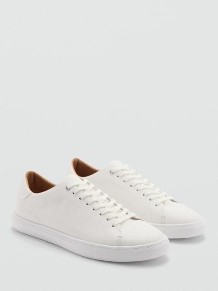 Mango Metro Lace Up Trainers, White