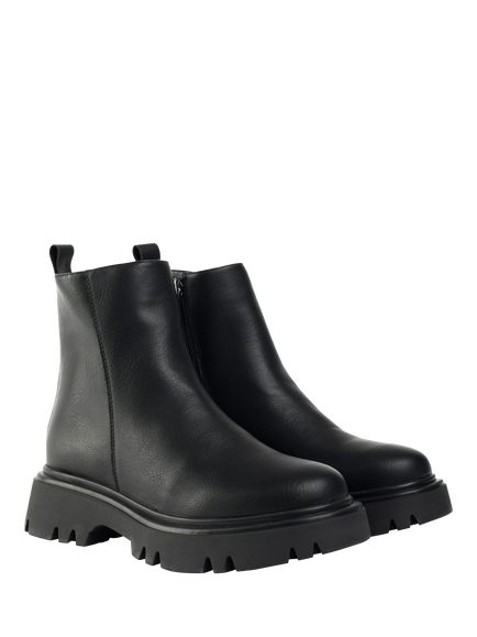 V.GAN Vegan Cameo Zip Ankle Boots - view 2, Black