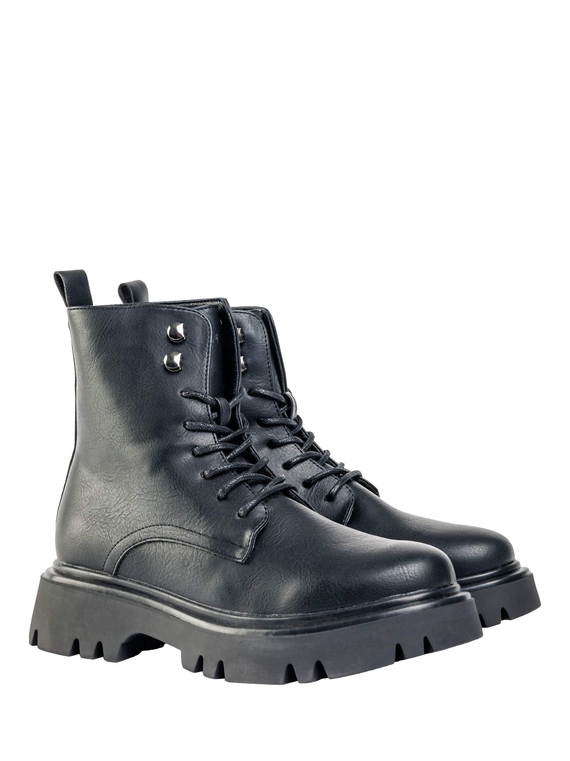 V.GAN Vegan Kanzi Chunky Ankle Boots Black