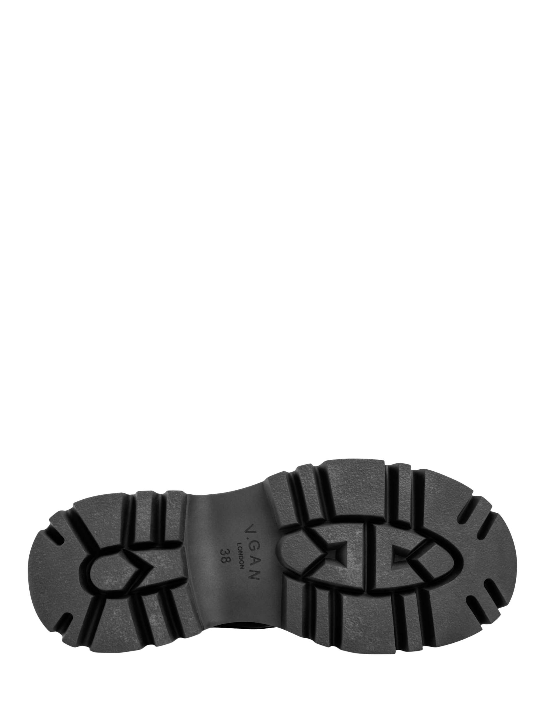 Product image 4 of 4, which shows V.GAN Vegan Kanzi Chunky Ankle Boots, Black, 3
