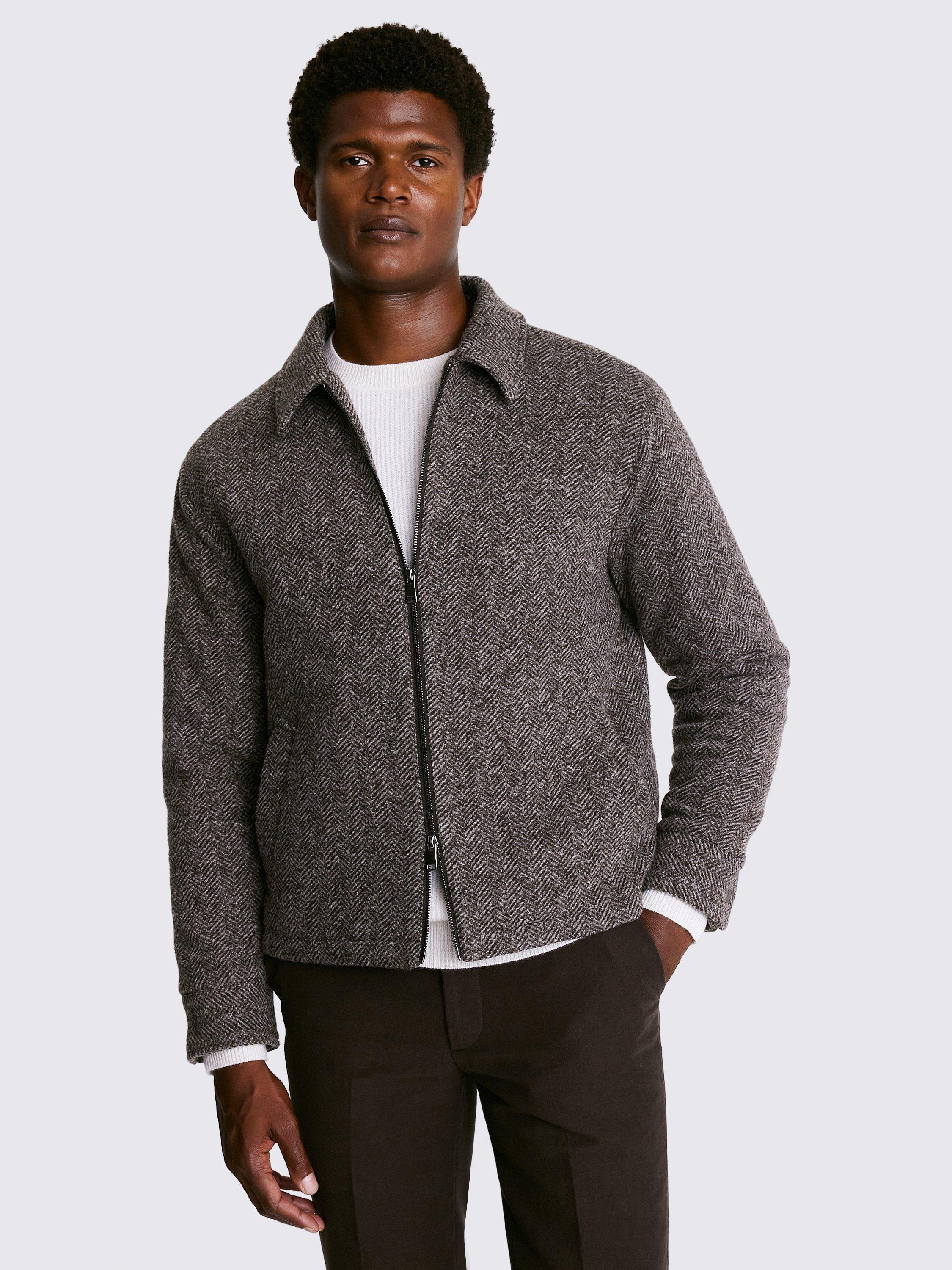 Moss Tweed Shacket, Brown