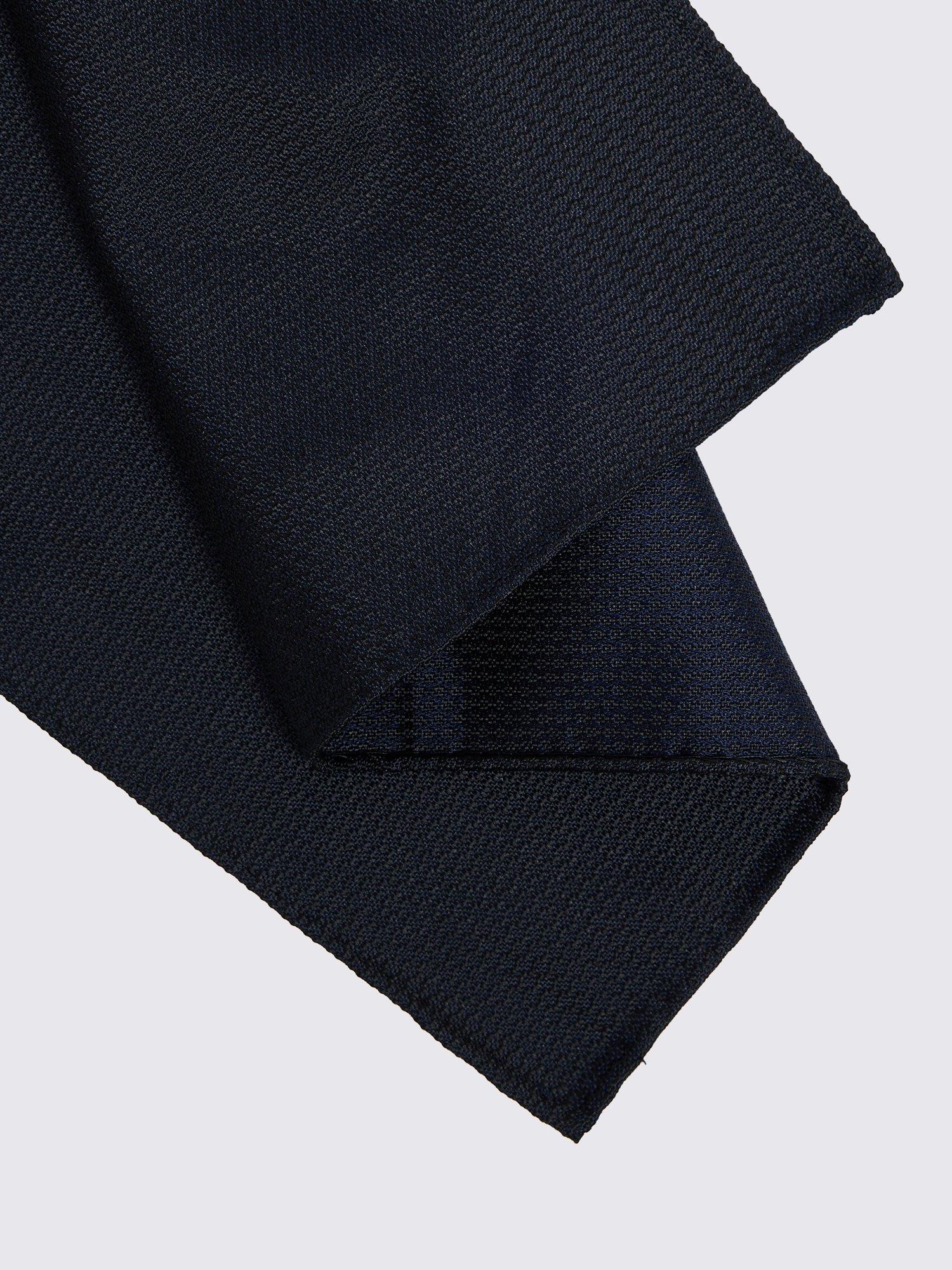 Product image 2 of 2, which shows Moss Sky Silk Pocket Square, Navy