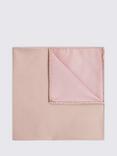 Moss Sky Silk Pocket Square, Dusty Pink