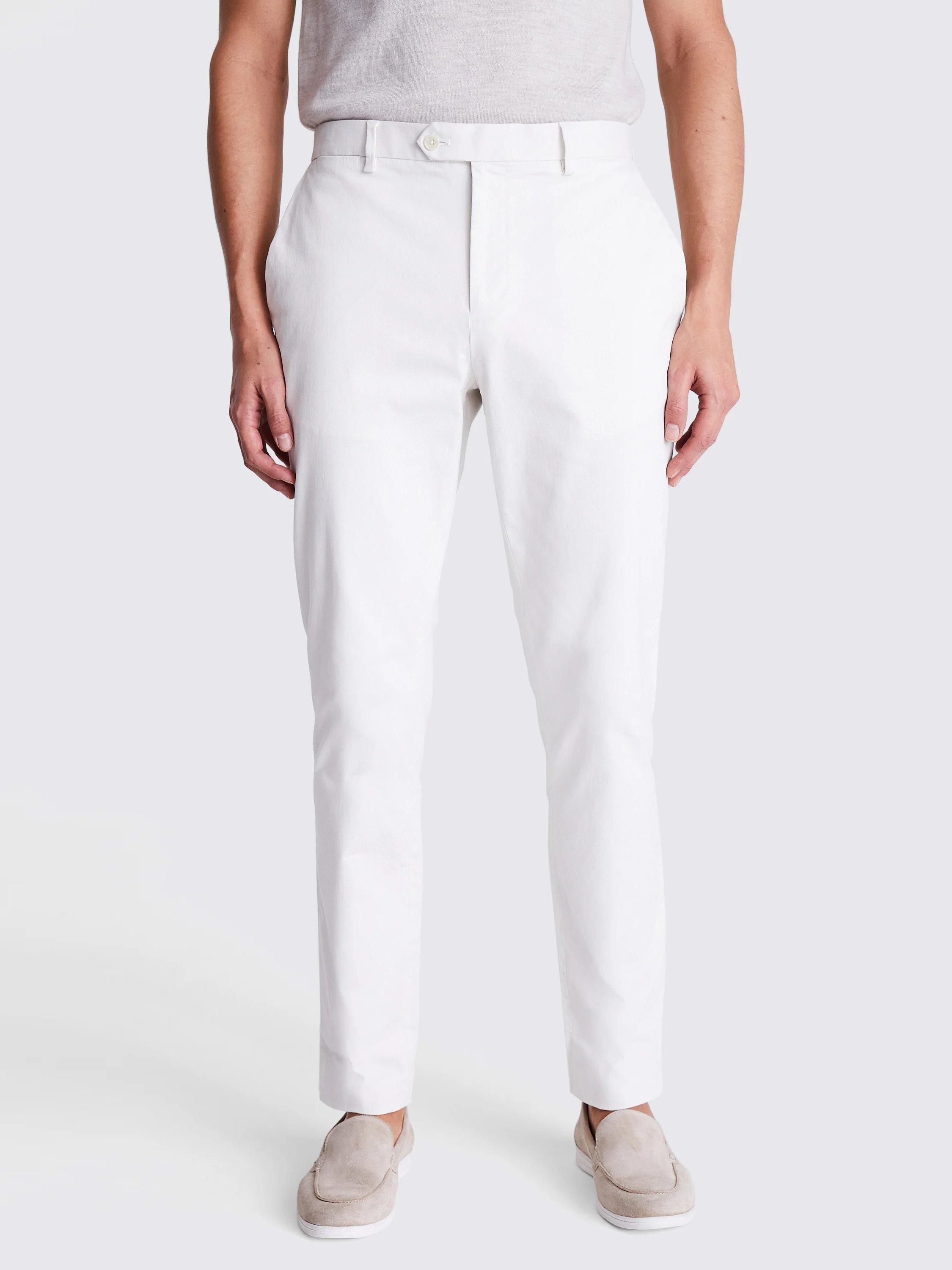 Moss Slim Fit Chinos, White