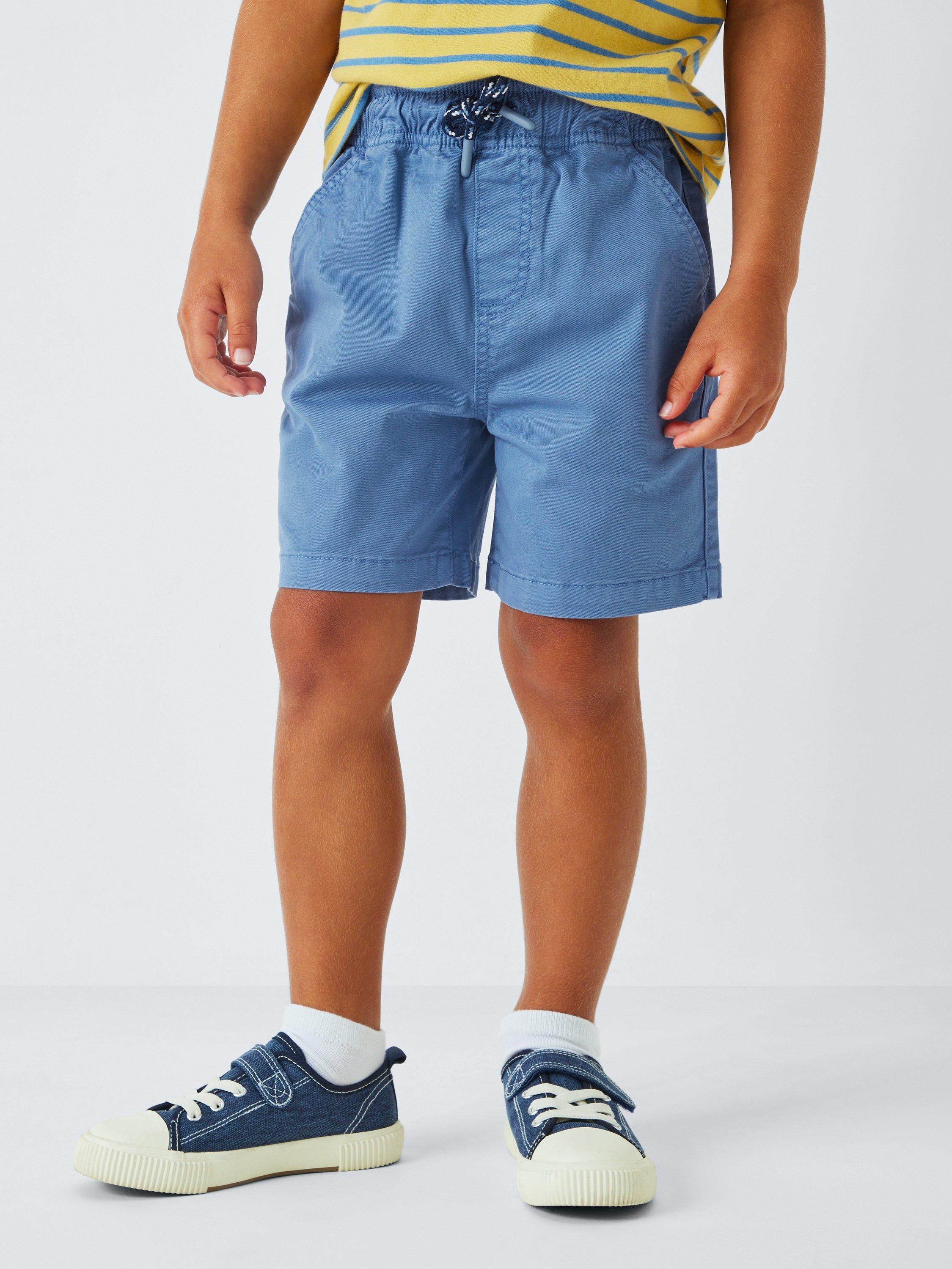 Product image 1 of 7, which shows John Lewis Kids' Dock Shorts, Blue, 2 years