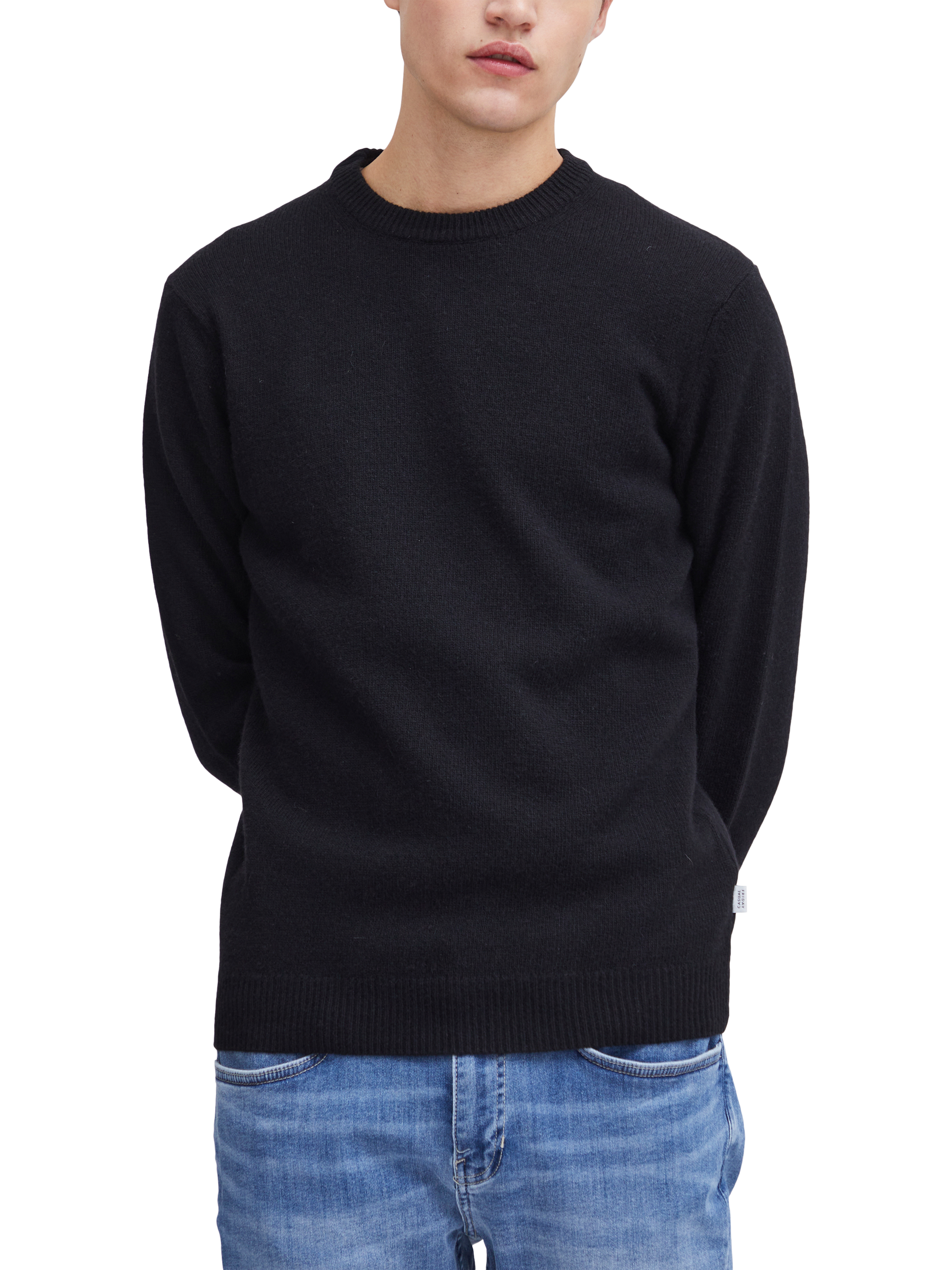 Casual Friday Karl Crew Neck Bounty Knit, Anthracite Black