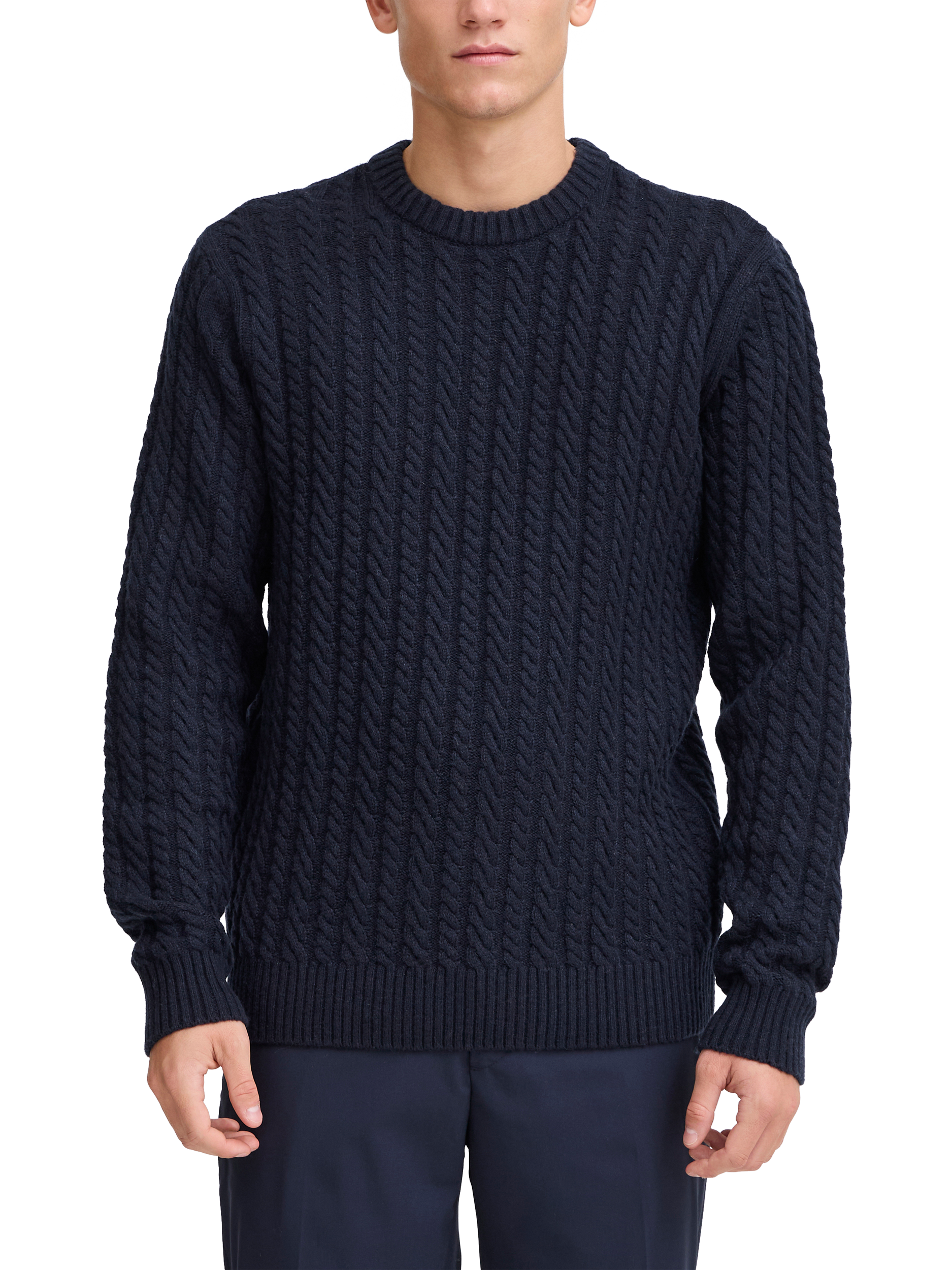 Casual Friday Karl Wool Blend Cable Knit Jumper