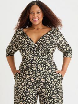 Scarlett & Jo Leopard Print Jumpsuit, Multi - view 2, Multi