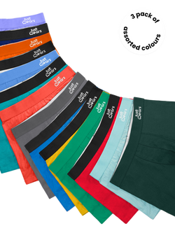 JustWears Active Boxers, Pack of 3, Multi Surprise Me Colours - view 2, Multi Surprise Me Colours