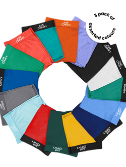 JustWears Pro Trunks, Pack of 3, Multi Surprise Me Colours - view 2, Multi Surprise Me Colours