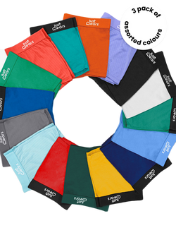 JustWears Active Trunks, Pack of 3, Multi Surprise Me Colours - view 2, Multi Surprise Me Colours