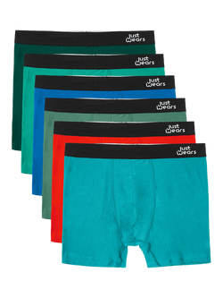 JustWears Active Boxers, Pack of 6, Multi Surprise Me Colours, Multi Surprise Me Colours