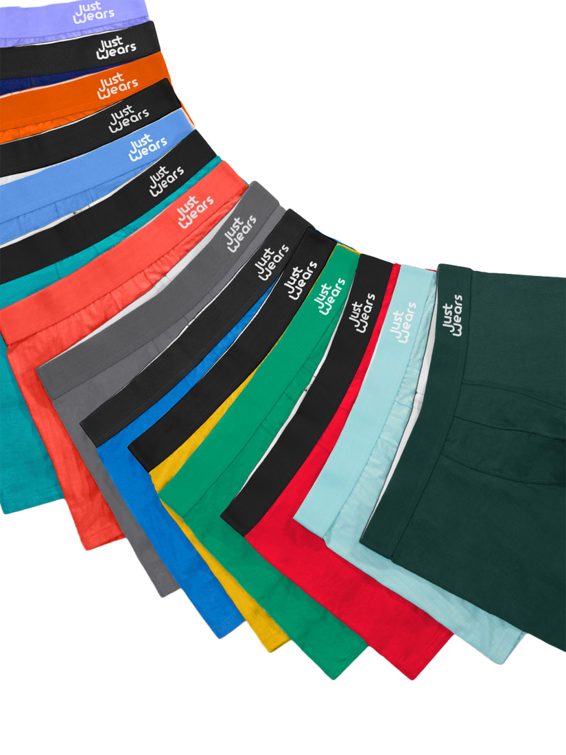 Product image 6 of 6, which shows JustWears Active Boxers, Pack of 9, Multi, S