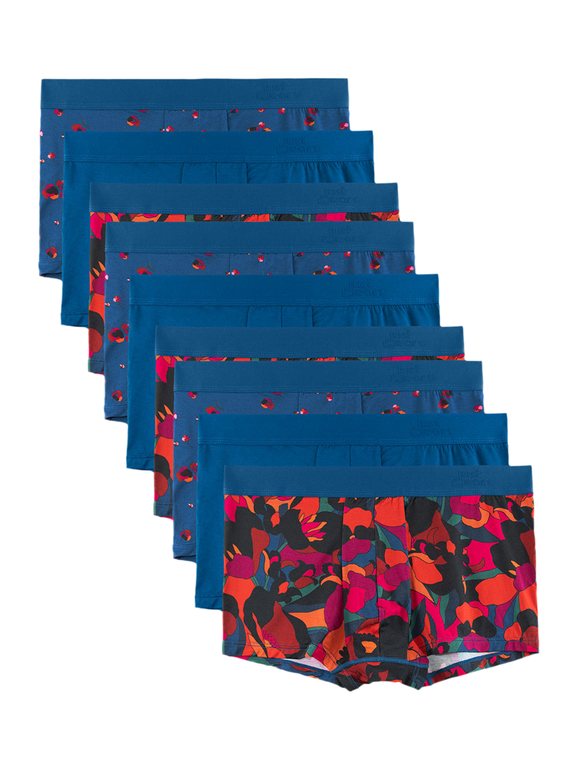 JustWears Pro Trunks, Pack of 9, Fall Florals Collection