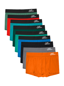 JustWears Pro Trunks, Pack of 9, Multi Surprise Me Colours, Multi Surprise Me Colours