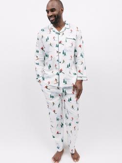 Cyberjammies Whistler Ski Print Pyjama Set, White, White
