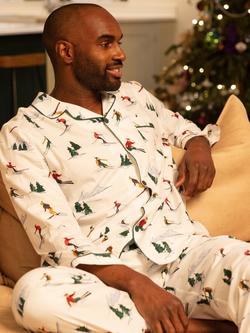 Cyberjammies Whistler Ski Print Pyjama Set, White - view 2, White