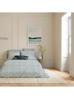 Bedeck of Belfast Dhaka Duvet Cover Set, Blue Chambray