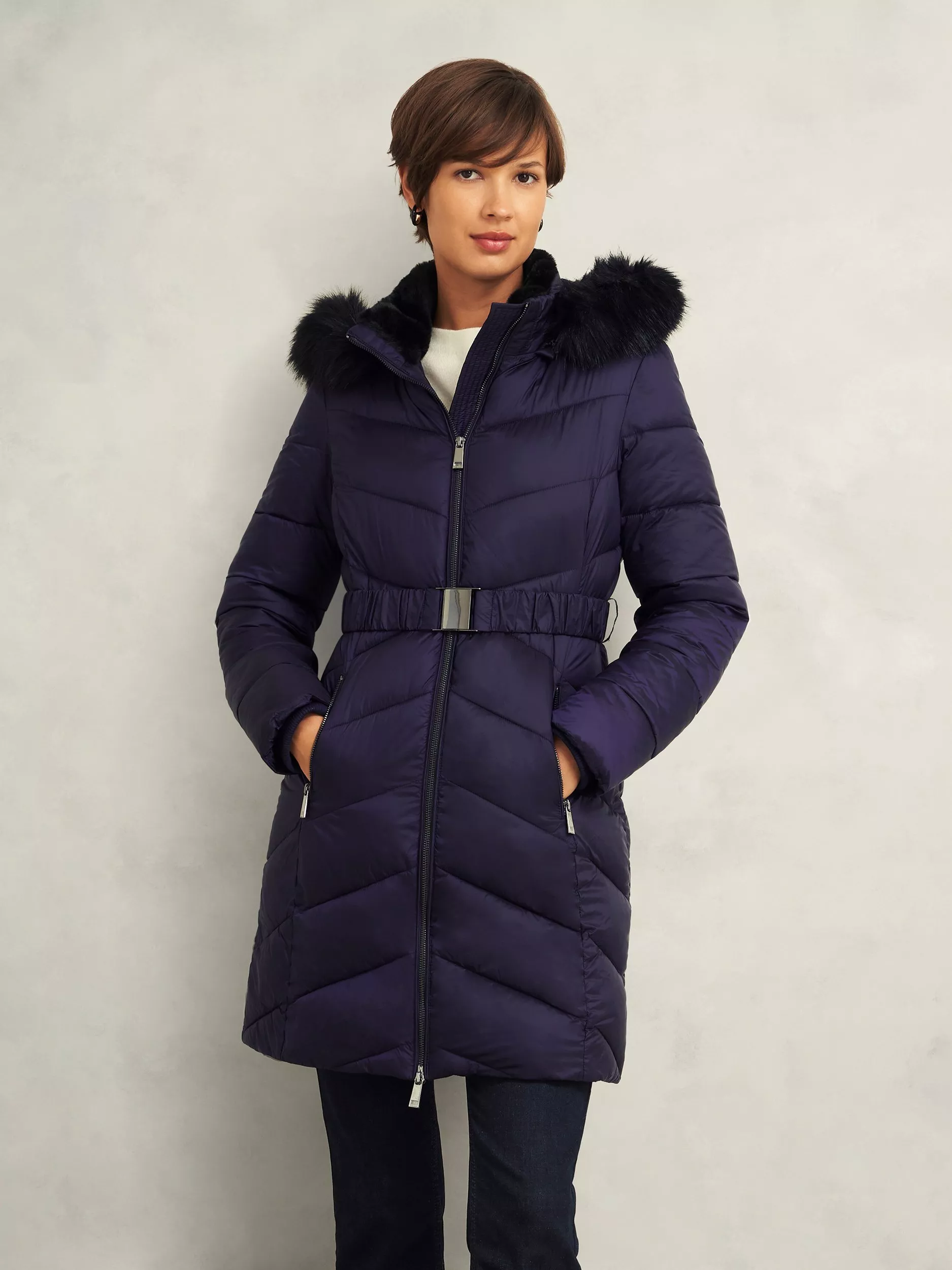 Dark blue parka womens hotsell