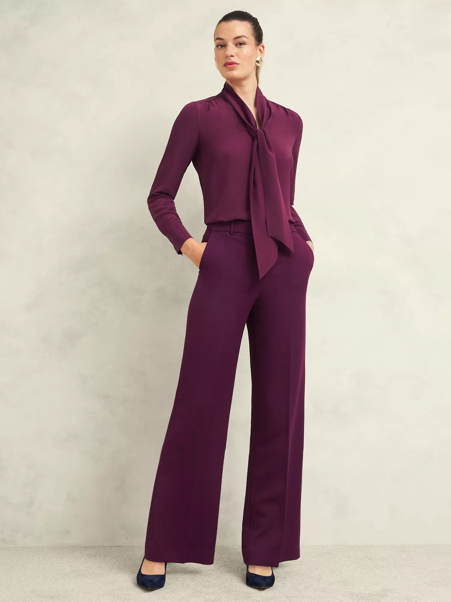 Hobbs wide leg trousers hotsell