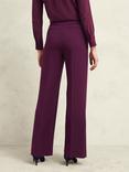 Hobbs Sami Wide Trousers, Warm Plum