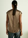 Reiss Fina Satin Cowl Neck Top