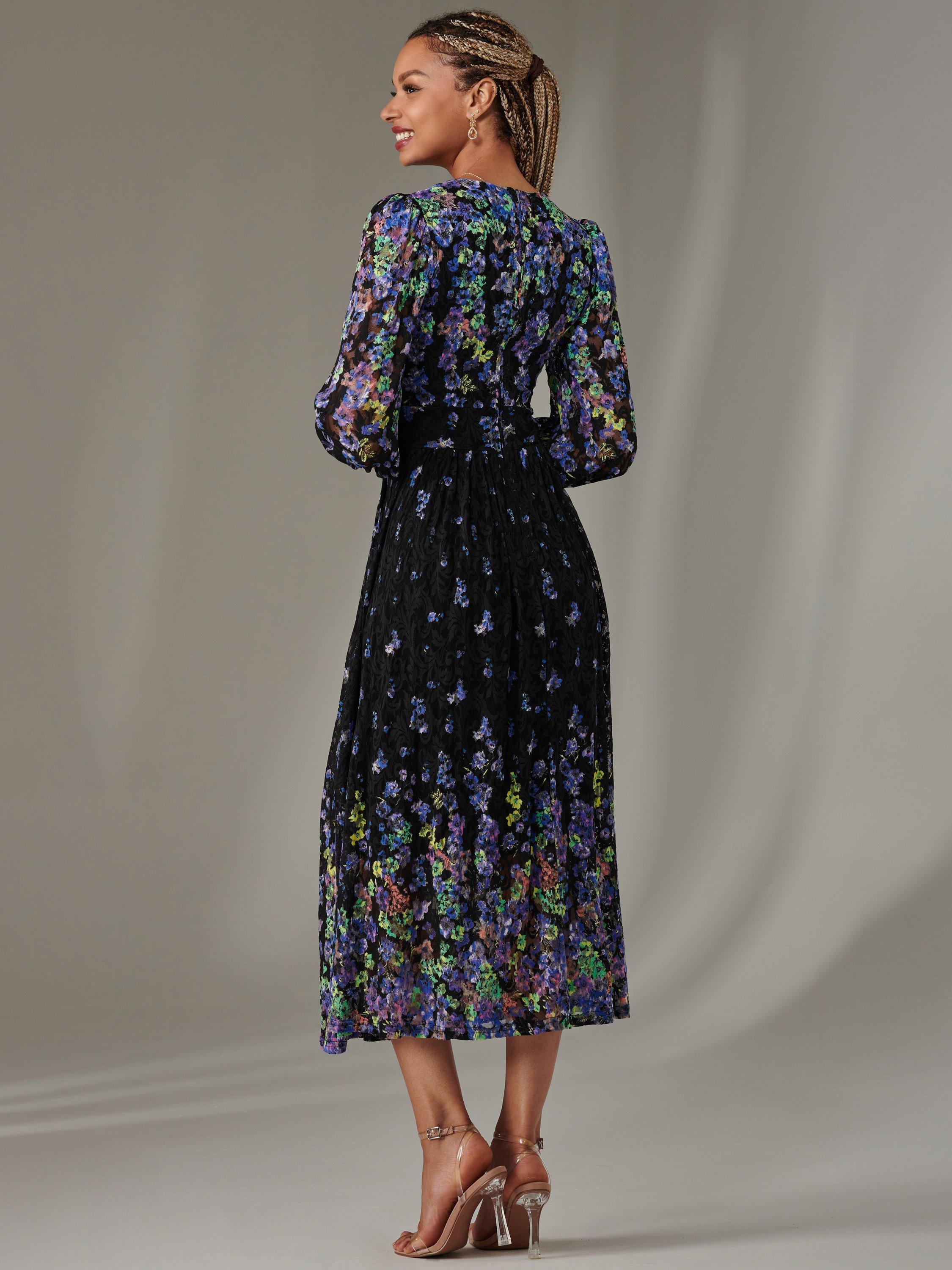 Jolie Moi Dali Lace Maxi Dress Purple Multi