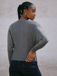 Albaray Glitter Draped Top, Silver