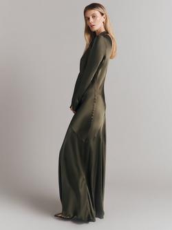Ghost Rayna High Neck Low Back Maxi Dress - view 2, Dark Green