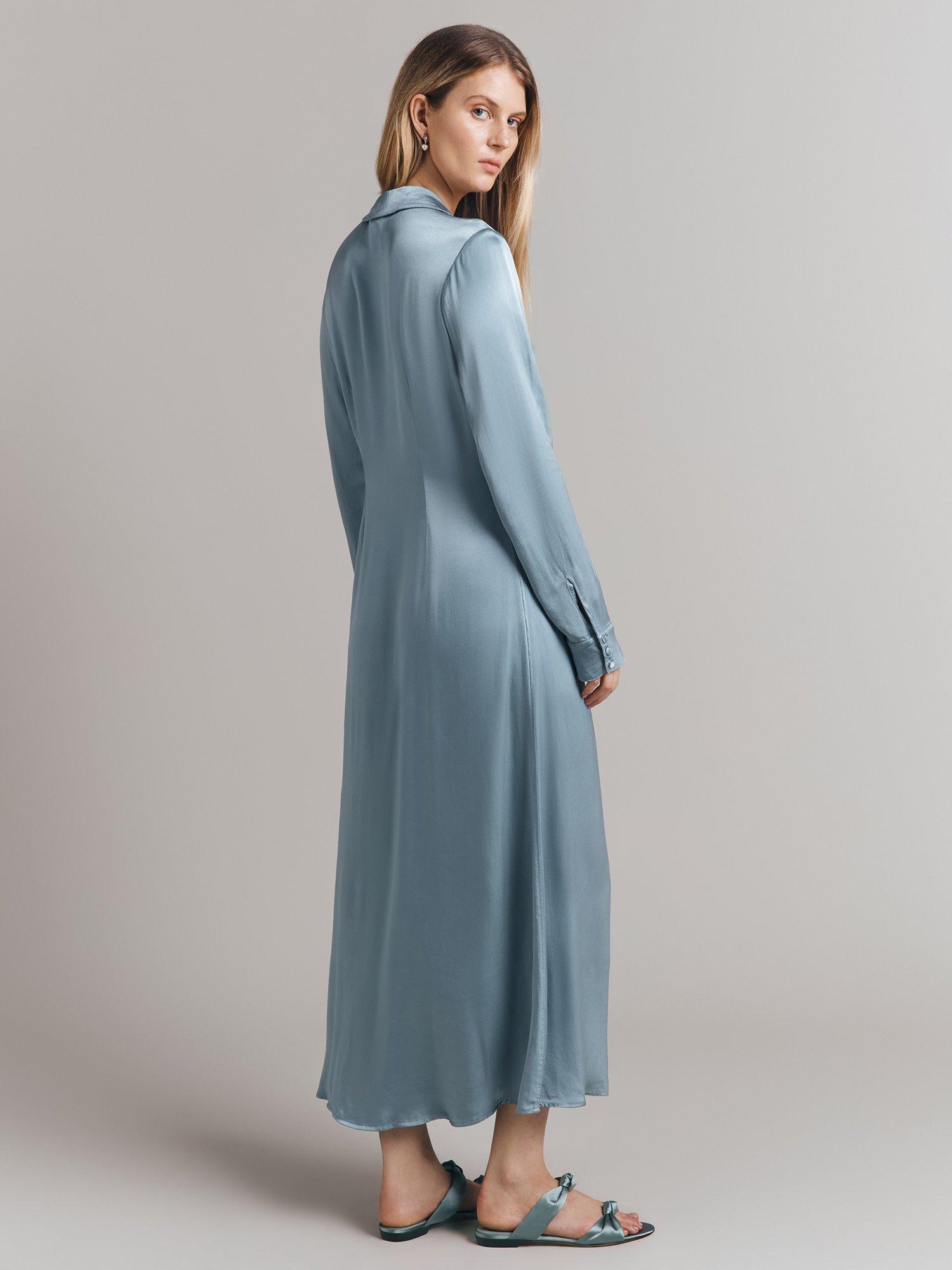 Product image 5 of 5, which shows Ghost Thea Shirt Dress, Slate Blue, XS