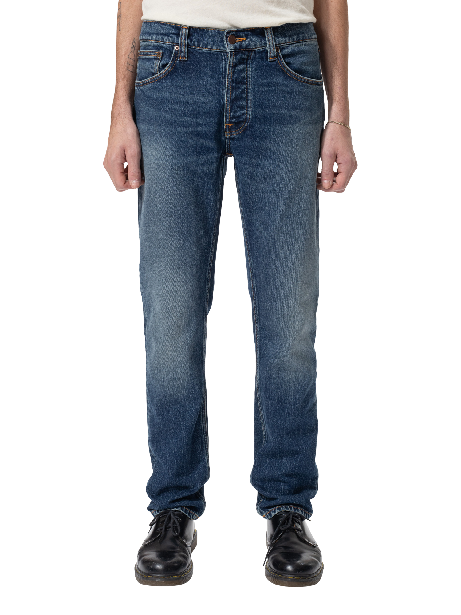 Product image 4 of 7, which shows Nudie Jeans Ollie Wild Slim Fit Jeans, Wild Blue, 30S