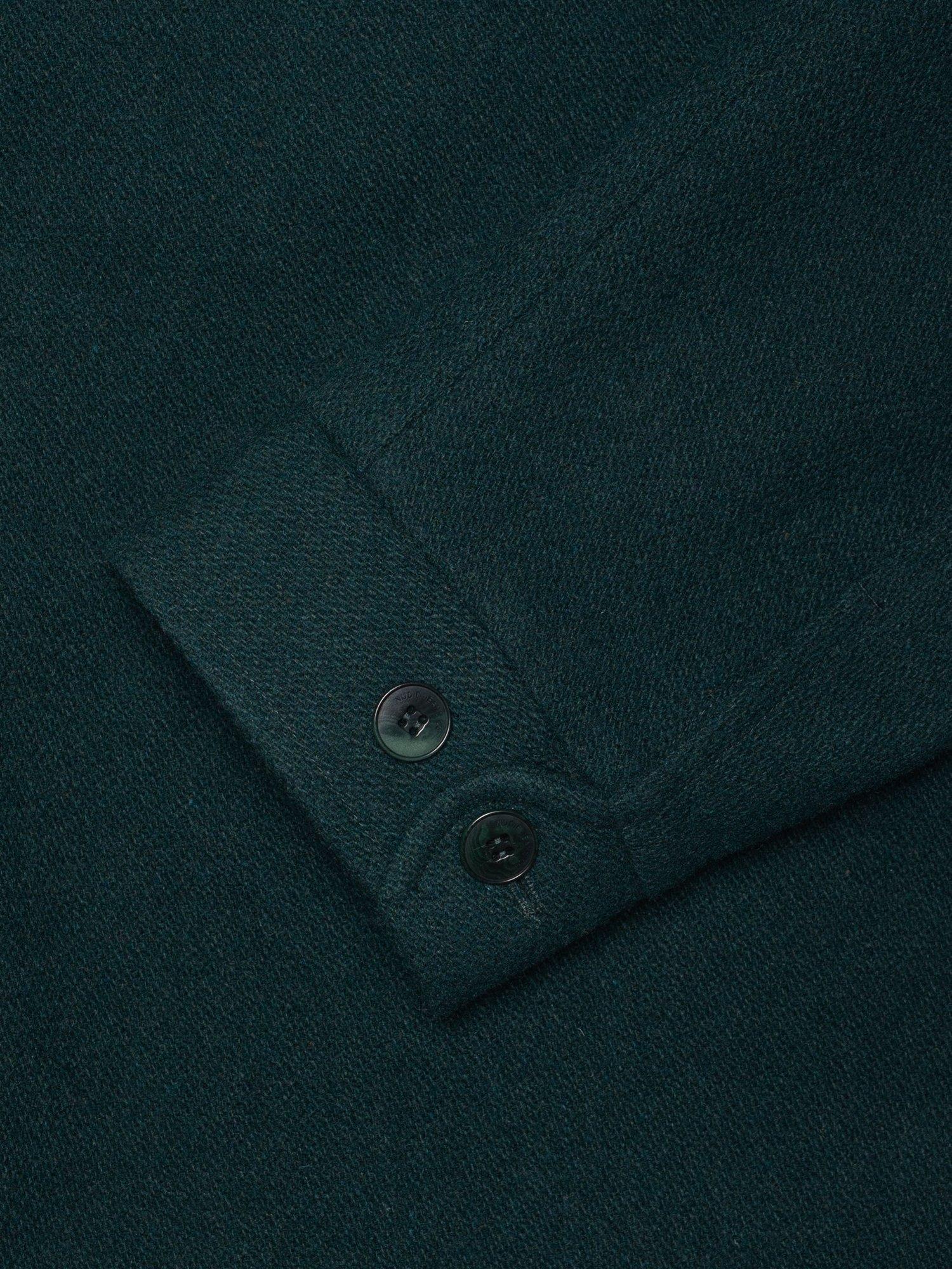 Product image 4 of 6, which shows Nudie Jeans Blake Wool Jacket, Racing Green, S