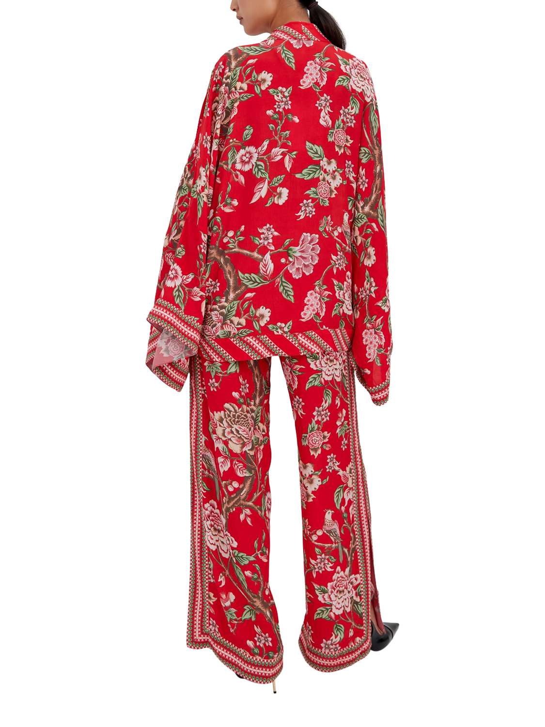 Product image 3 of 3, which shows Raishma Hallie Floral Kimono, Red, 10