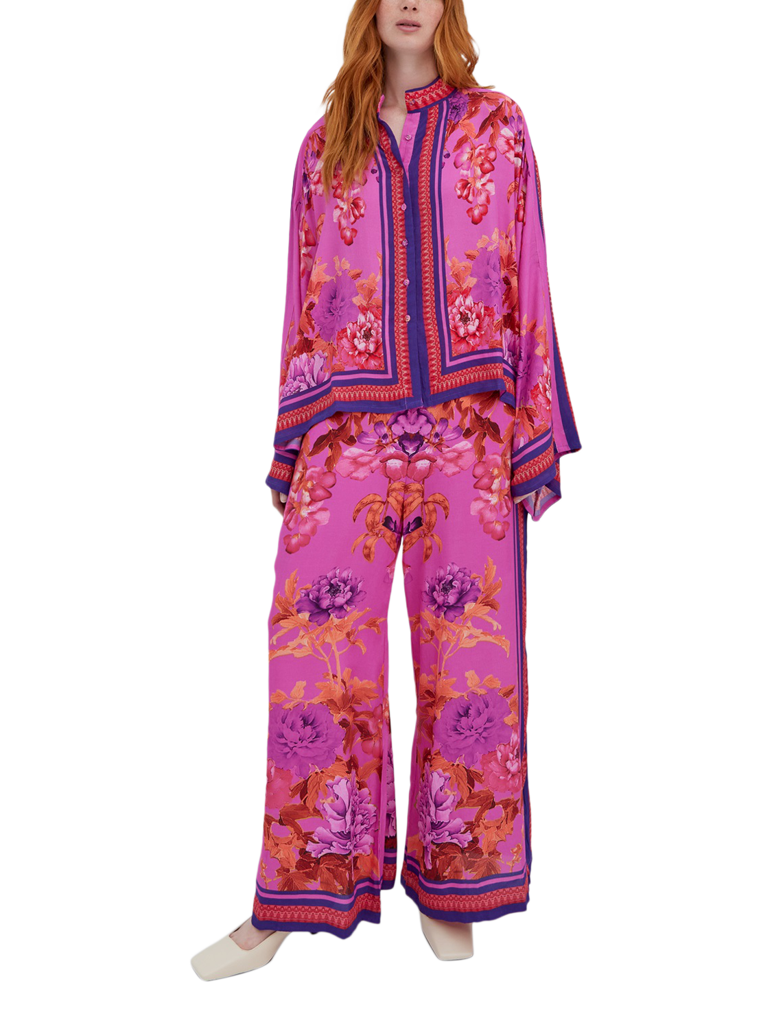 Product image 1 of 3, which shows Raishma Alisa Floral Shirt, Pink, 8