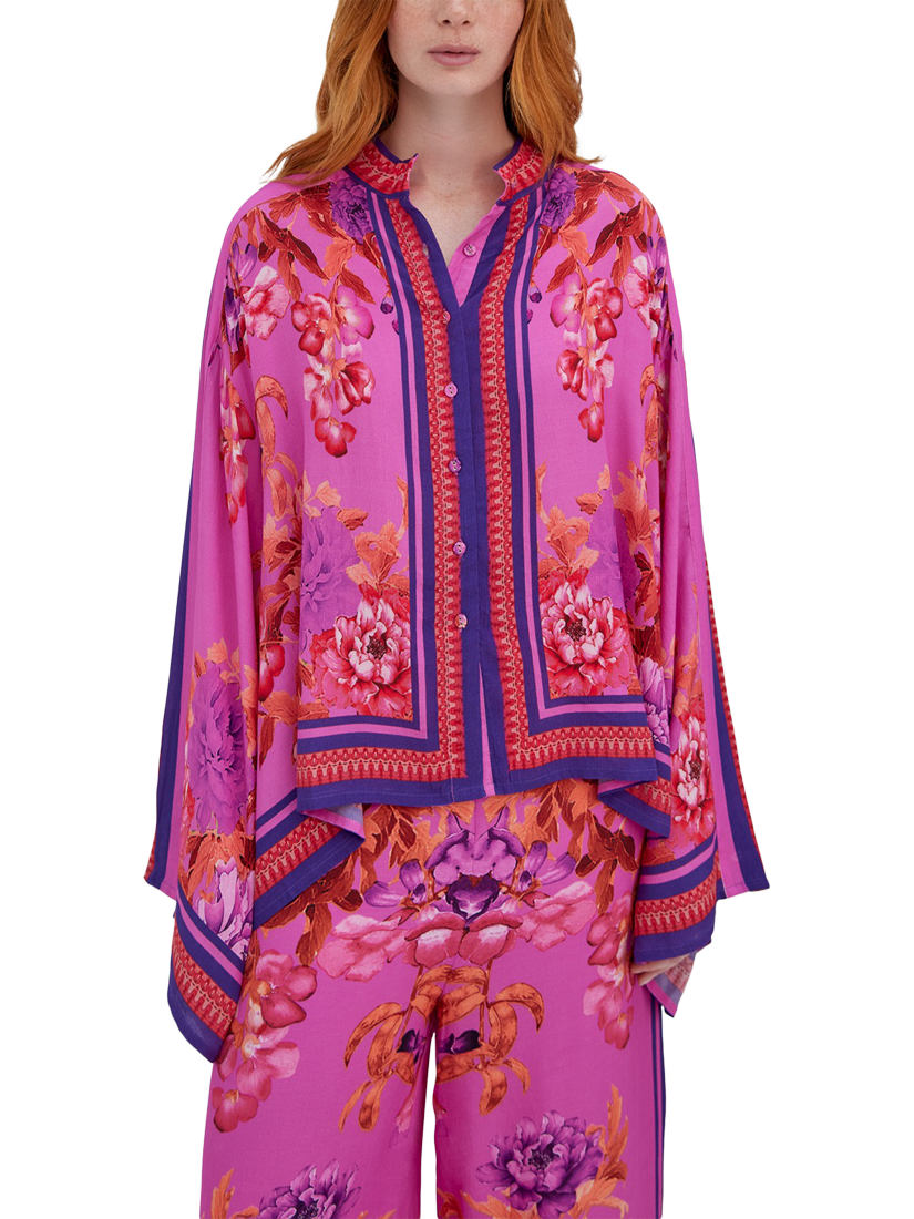 Product image 2 of 3, which shows Raishma Alisa Floral Shirt, Pink, 8