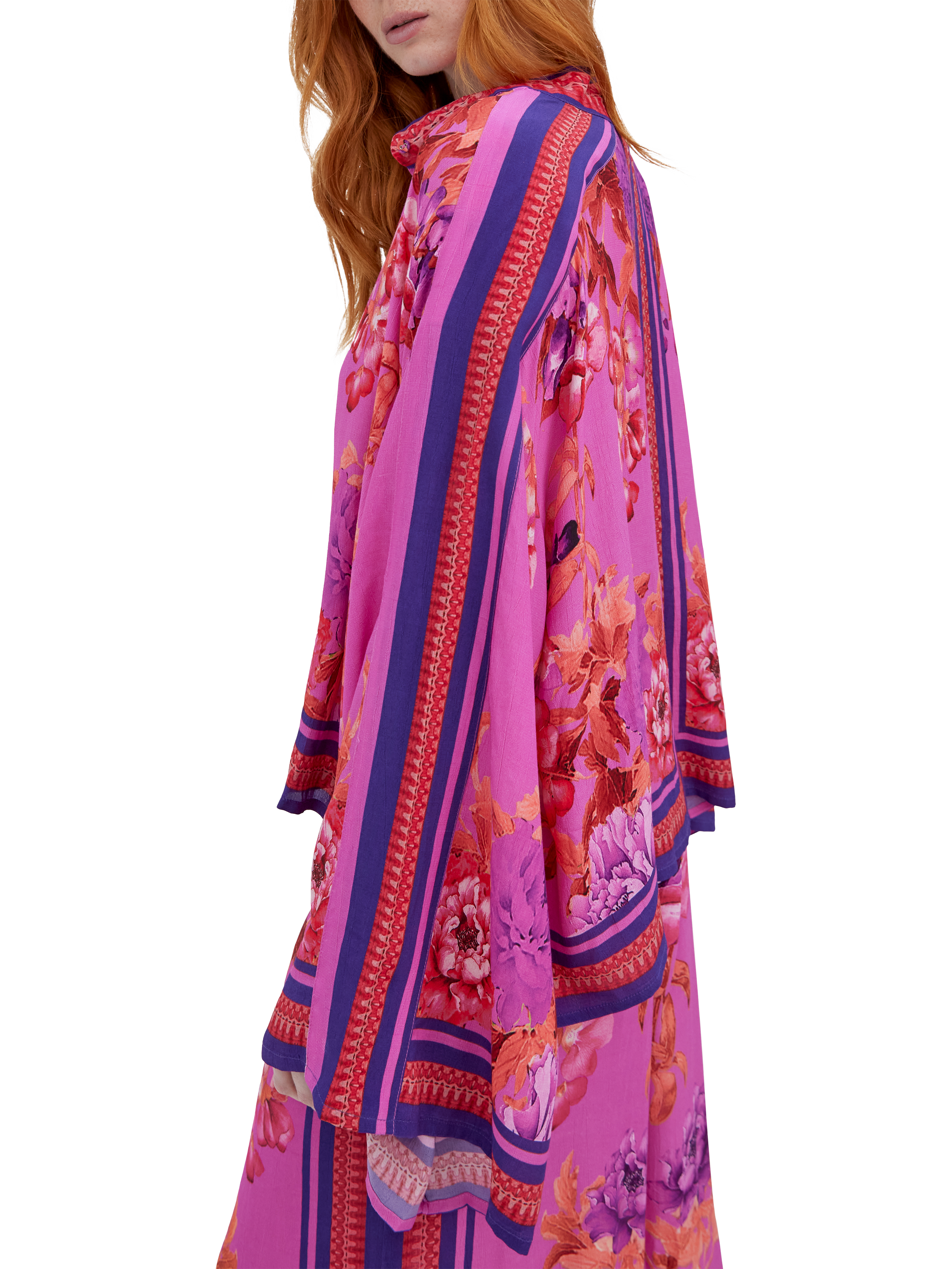 Product image 3 of 3, which shows Raishma Alisa Floral Shirt, Pink, 8