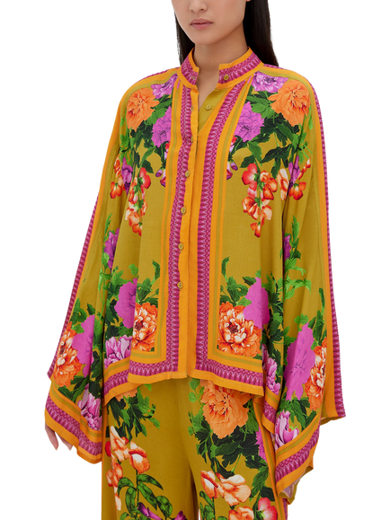 Raishma Alisa Floral Shirt, Green