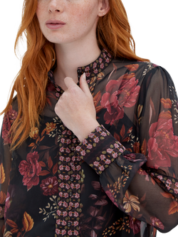 Raishma Aspen Floral Shirt, Black, Black