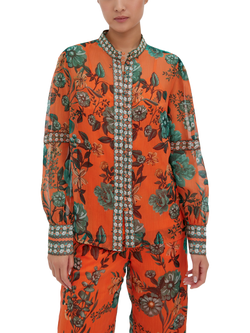 Raishma Aspen Floral Shirt, Orange, Orange