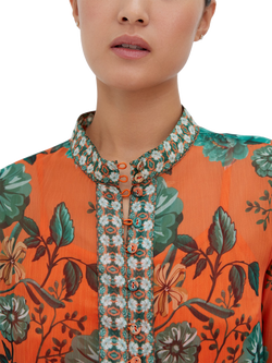 Raishma Aspen Floral Shirt, Orange - view 2, Orange